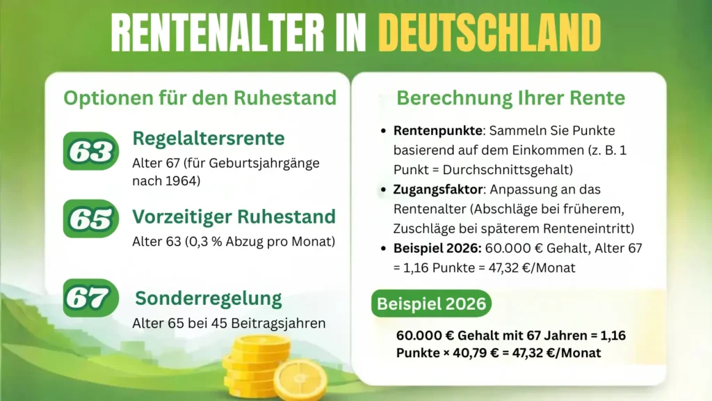 Altersrente und Ruhestandsoptionen